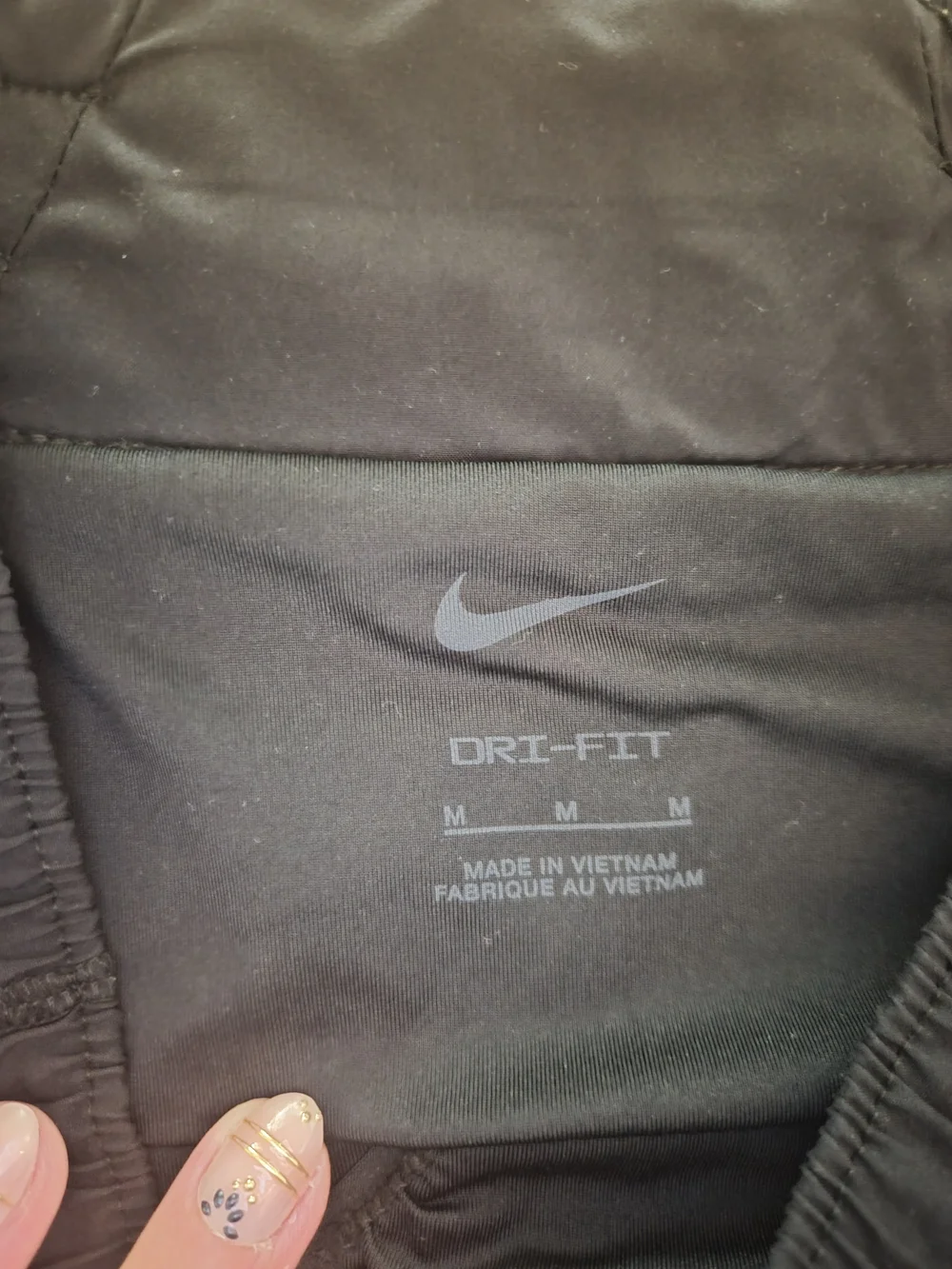 Nike Black Women's Athletic Shorts with White Swoosh